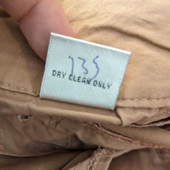 Y2K Cache Cargo Capri Pants 12 Brown Vintage Embroidered Floral Crop Utility - Picture 14 of 16